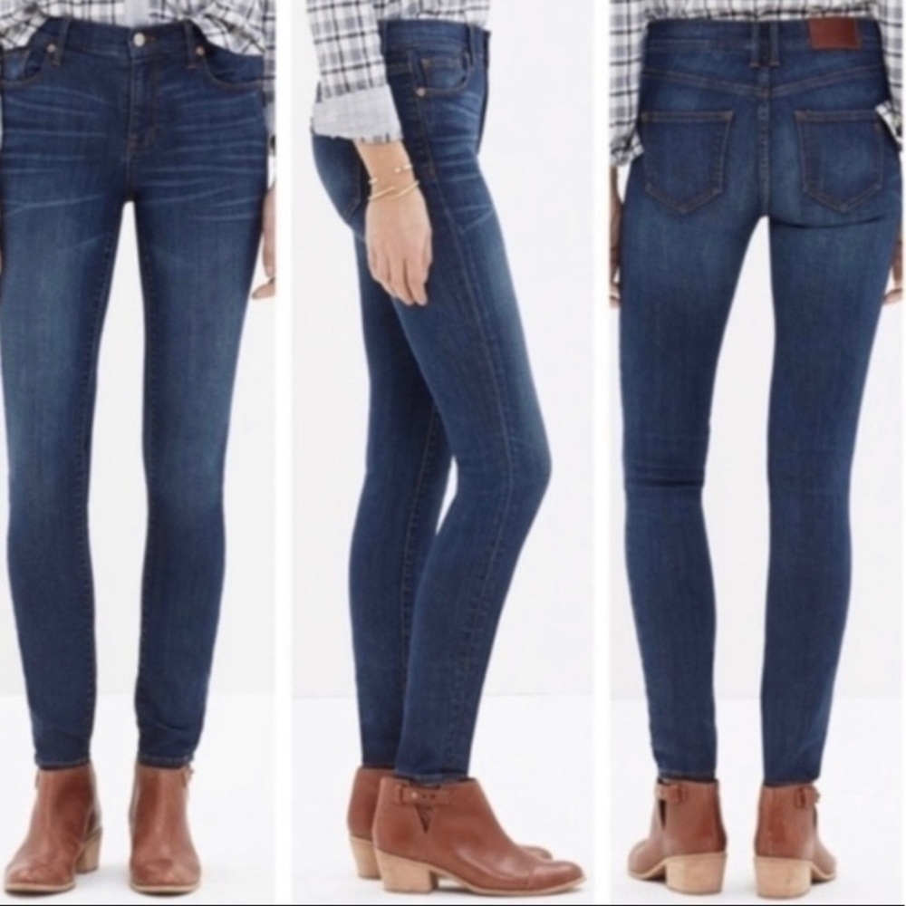 Madewell 9” Mid Rise Skinny Jeans Blue Size 25 x 27